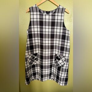 Mod Dolly plaid jumper dress size large